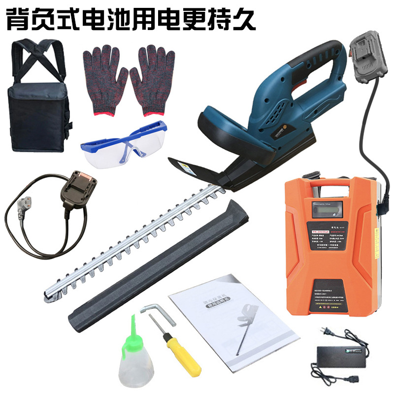 电动绿篱机充电式茶叶茶树修枝剪锂电采茶绿化园林修剪机跨境专供
