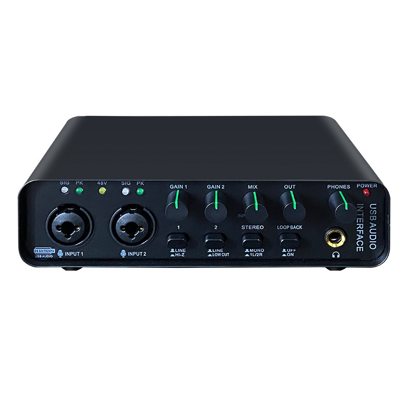クロスボーダー USB 外部プロフェッショナルサウンドカードコンピュータ内部録音ドライバー不要の携帯電話ライブブロードキャストアレンジカラオケマイク録音サウンドカード|undefined