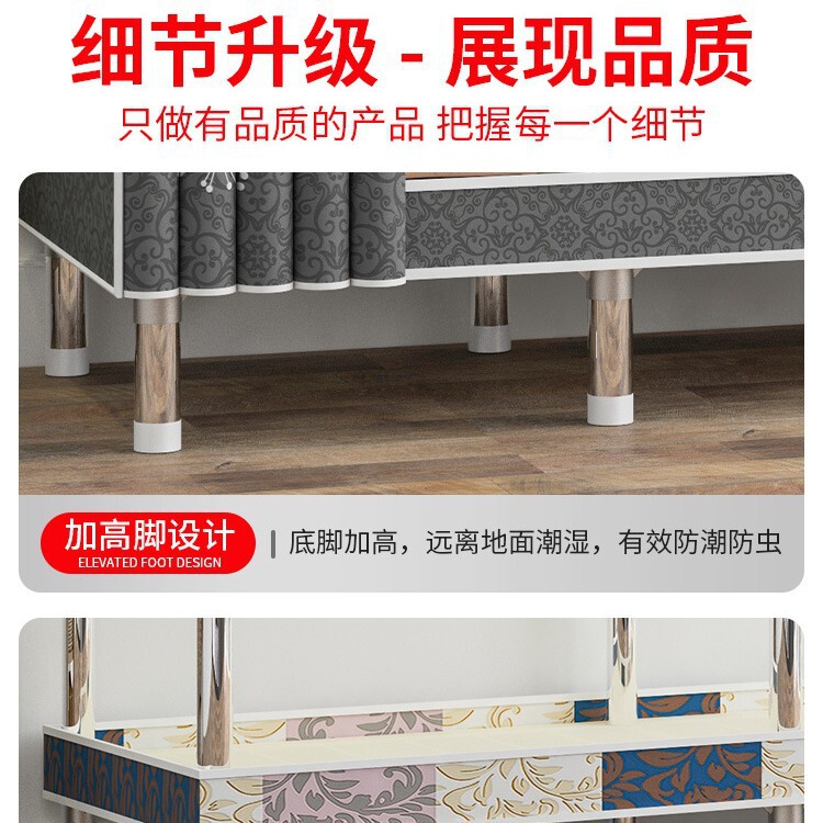 简易衣柜家用卧室组装布衣柜钢管加厚加粗结实耐用布衣橱出租房用|undefined
