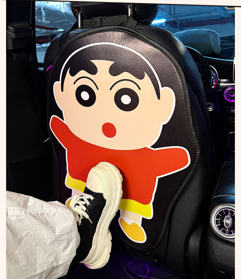 Cartoon Shin-Chan Anti-Kick Pad Universal Rear Seat Backrest Anti-Dirt Protective Pad Car Rear Seat Protection Pad Anti-Wear Pad