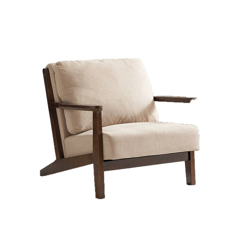 Sofá de tela de madera sólida doble triple sala de estar de alojamiento de huéspedes de apartamentos de alquiler de apartamentos de estilo simple