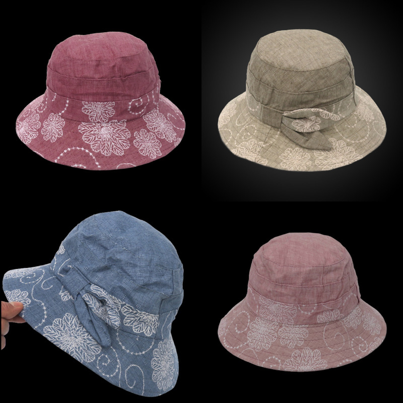 帽子女士妈妈帽时尚中老年帽子夏秋盆帽春秋薄款防晒大沿遮阳帽子