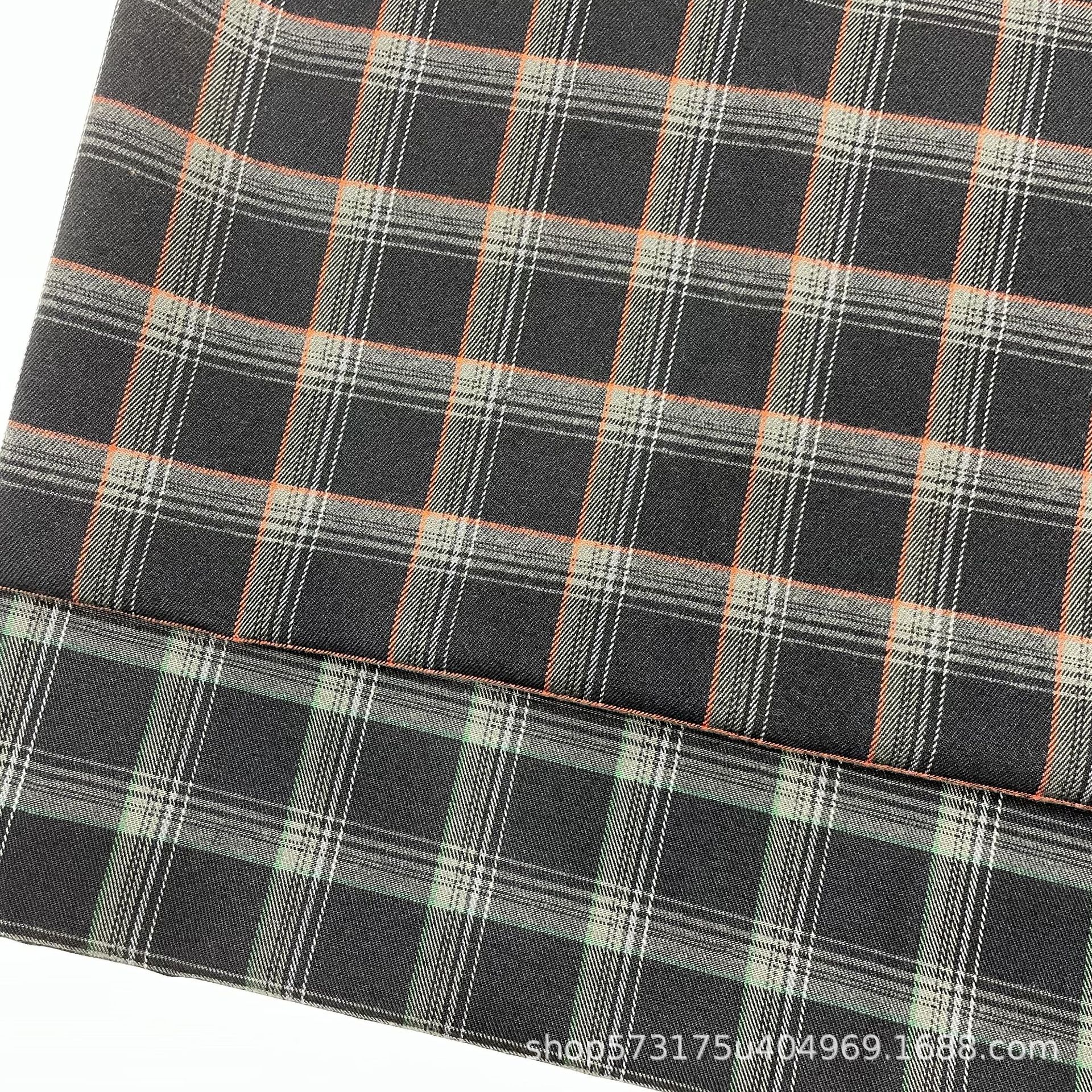 CVC磨毛衬衫布 休闲西装 童装 半身裙 鞋帽面料 棉涤色织格子布