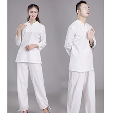 禅服男 居士服 禅意打坐禅修服女佛系道服男大码棉麻套装可定logo