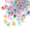 Acrylic beads with letters, 4×7mm