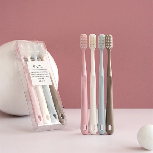 Macaron Japanese-style adult soft-bristle toothbrush for women with protective cover for home use, home decoration, home support combination set