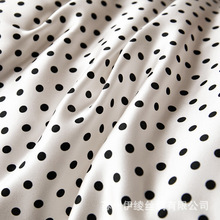 真丝面料素绉缎丝绸布料100桑蚕丝数码直喷青花瓷豹纹黑白波点
