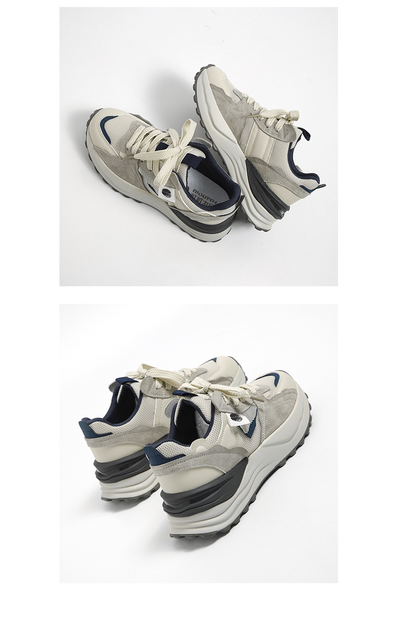 Women's Thick-soled Sneakers 2023 New Autumn Casual Dad High-end Gray Niche Retro Forrest Gump Women's Shoes_vogvips.com