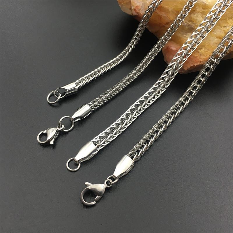 Stainless Steel Fox Tail Necklace Simple Titanium Chain For Men_voghion.com