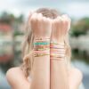 Universal glossy woven bracelet handmade, simple and elegant design, boho style