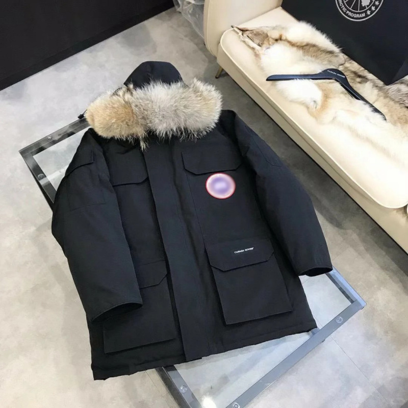 羽绒服冬季男款高级感大鹅08款派克大衣狼毛领羽绒服纯原加拿大外|undefined
