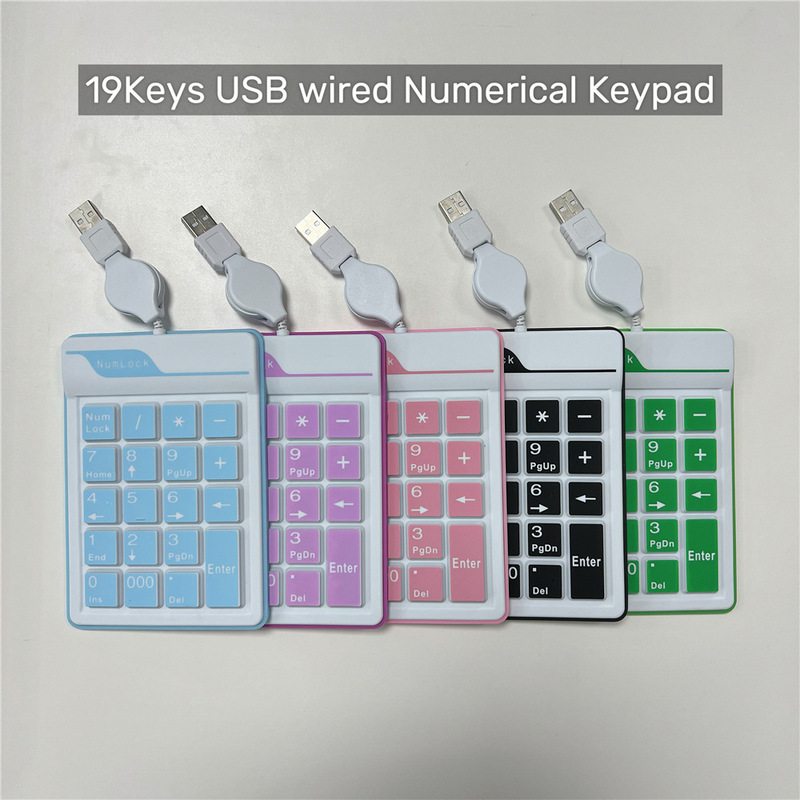 in stock 19 key 19K silicone USB wired numeric keypad mini portable accounting financial retractable line wholesale in stock 19 key 19K silicone USB wired numeric keypad mini portable accounting financial retractable line wholesale