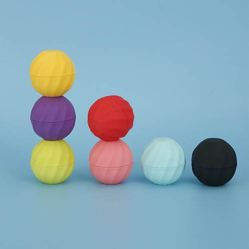 Spherical Vaseline Frosted Direct Fill Lip Balm Tube 7g Cartoon Mouth Wax Tube Lipstick Tube Box DIY Children's Lip Balm Ball