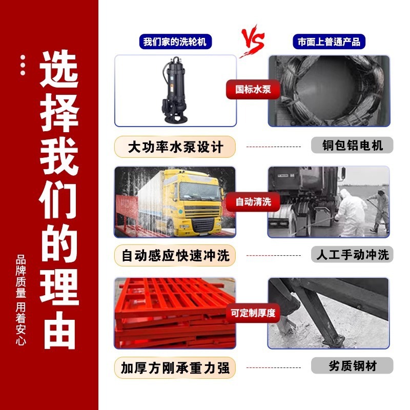 建設現場ホイール洗浄機、密閉型建設工事、全自動誘導プラットフォーム、除塵、汚泥、基礎フリー車溝洗浄|undefined