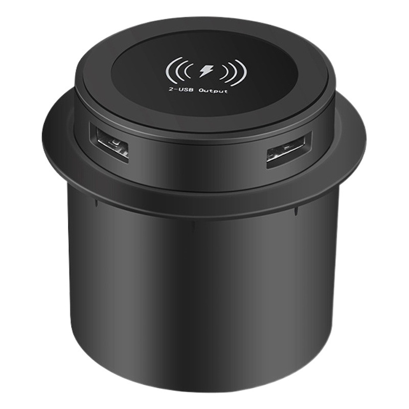 3 en 1 multifunción oculta USB mesita de noche sofá reposabrazos escritorio muebles de oficina cargador inalámbrico integrado