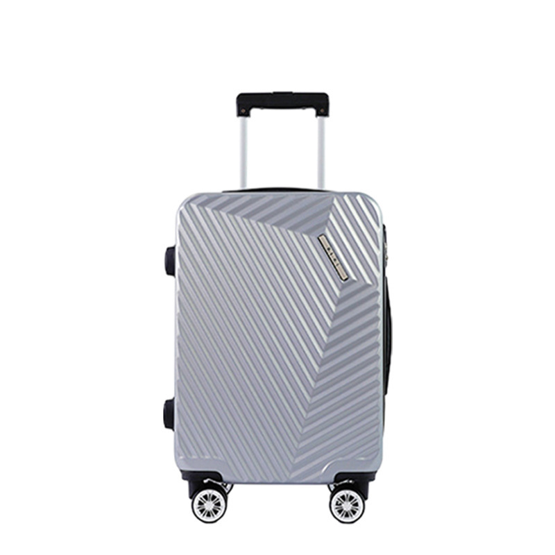Foreign Trade Customization 20inch Suitcase High-Looking Plaid Abs Lightweight Aluminum Alloy Trolley Universal Wheel Travel Luggage