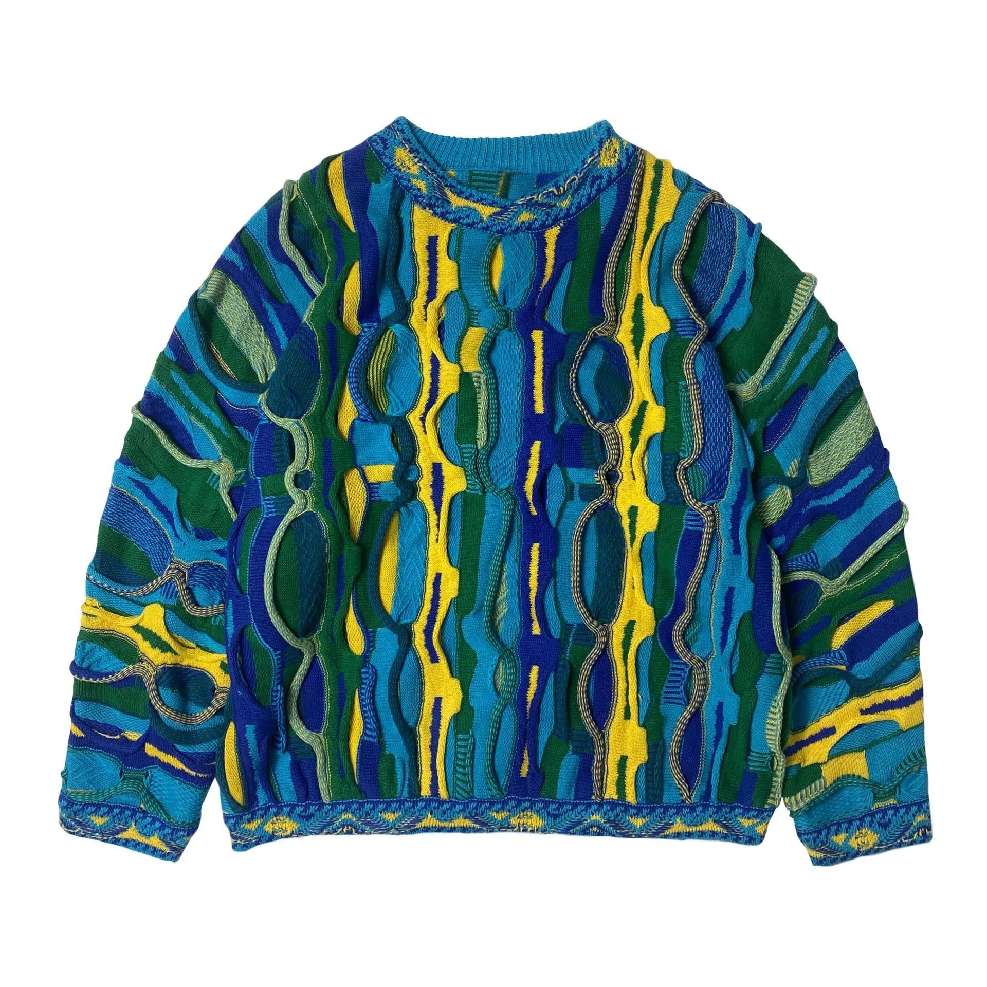 Retro Sweatshirt Für Herren Mit 3d Print Im Strick-look_voghion.com