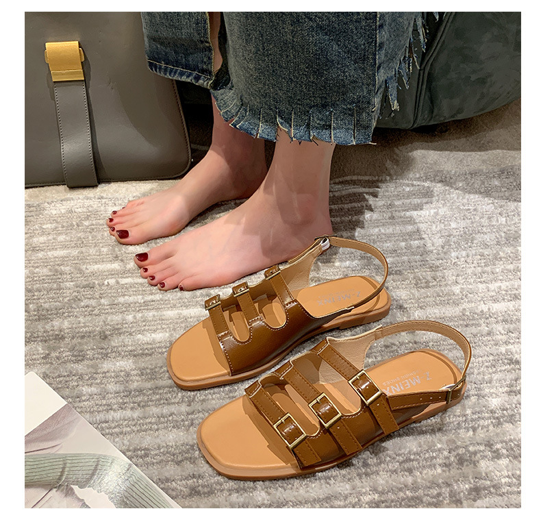 Damen Römersandalen Mit Flacher Sohle Für Den Sommer_voghion.com