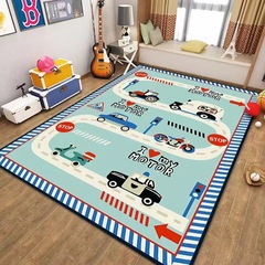 子供用カーペット爬行マット都市地図交通ゲームカーペット床マットリビングルーム寝室漫画這いマット