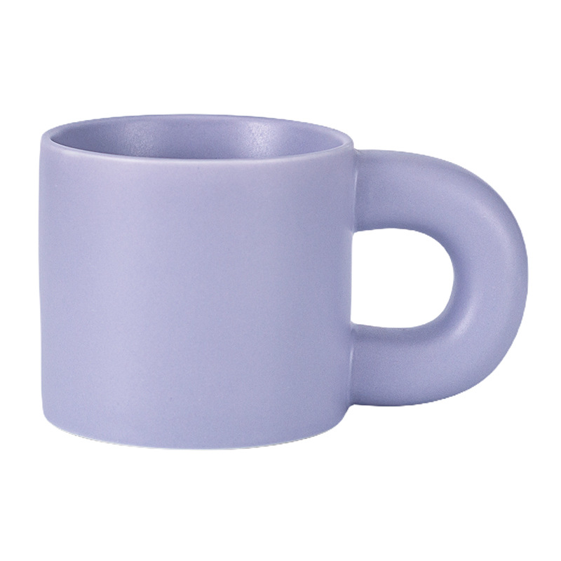 Transfronterizo de Amazon taza blanca taza de alto aspecto creativo Oficina taza de café pareja taza de agua Taza de cerámica