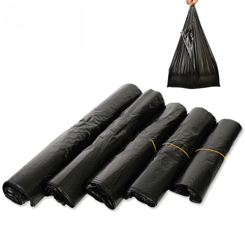 Wholesale black plastic shopping bags, small and large sizes, vests, waste bags, thickened disposable convenience bags, packaging