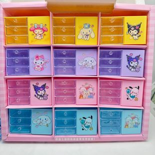 Sanrio Culomi Merodi Gui Dog Multi-layer Drawer Storage Box Desktop Storage Pen Conner Stationery Prizes