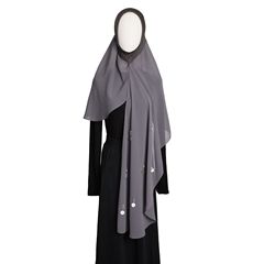 生放送新しい手作りシェルクリスタル麻シフォンスプライシングラップターバン回族ガーゼターバン初心者怠惰なファッションターバン