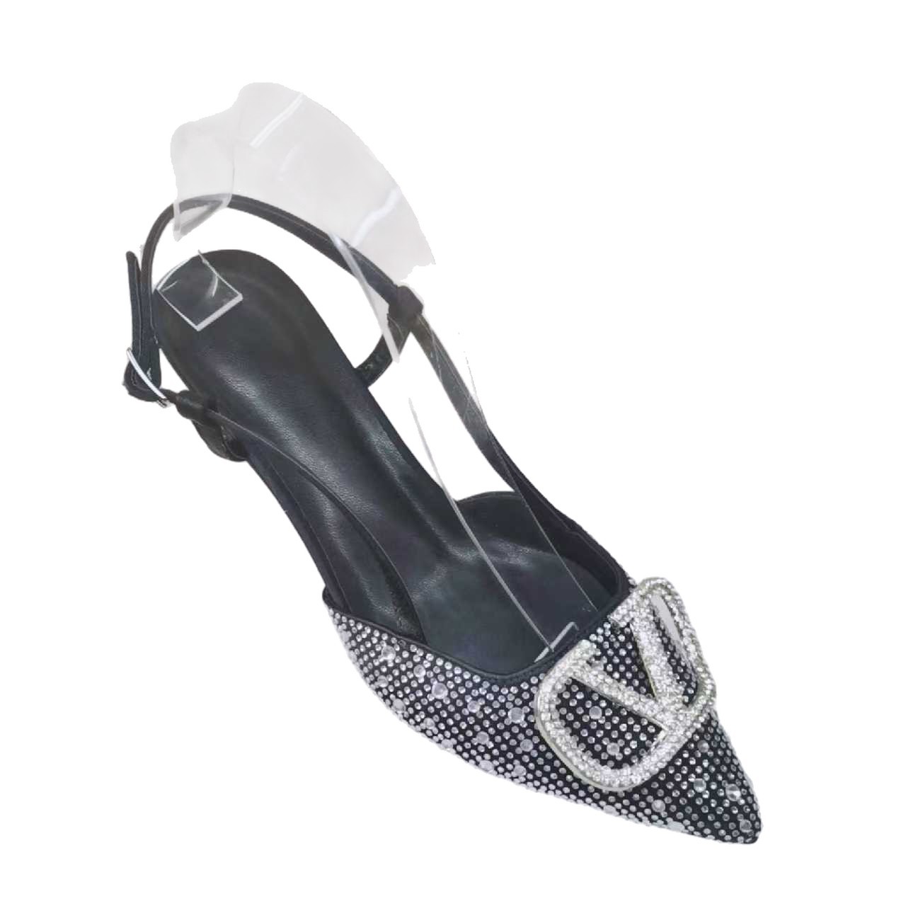 Zapatos de diseño italiano de verano nuevo super仙 diamante punta sandalias de talón alto banquete de boda