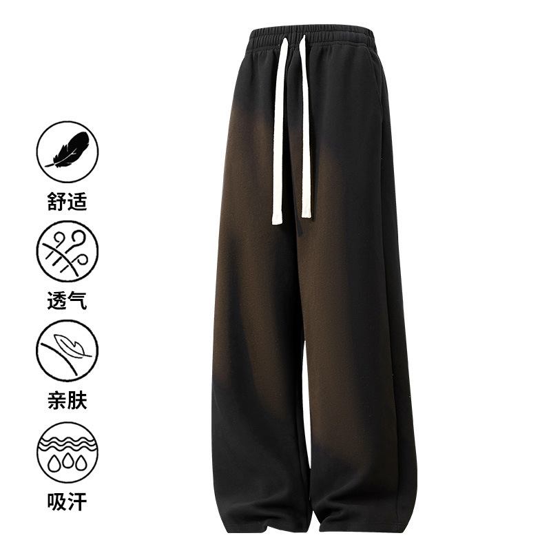 Nasa Solid Color Loose Sweatpants Unisex Spring and Autumn New Casual Sports Men's Long Pants Men's Custom
