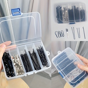 Basic hair set U-shaped clip clip hair iron sunspot clip box broken hair clip disposable rubber band