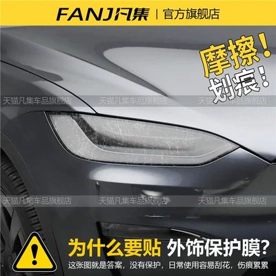 Model S/X: transparent TPU protective film Car headlight protective film