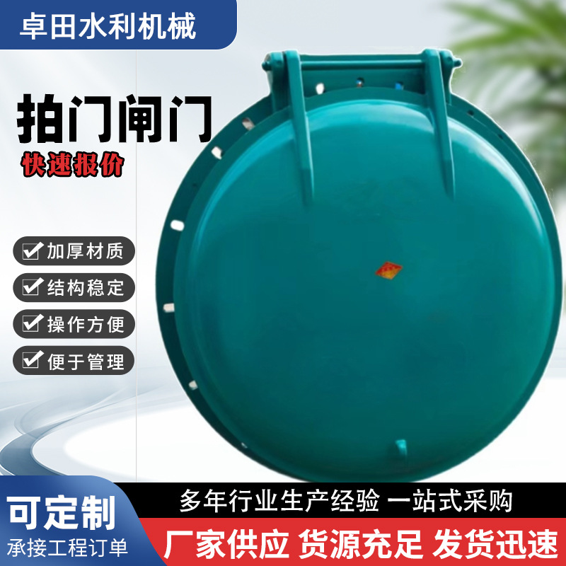 铸铁不锈钢塑料材质平板式拍门阀单向阀逆止阀配重式悬挂式拍门