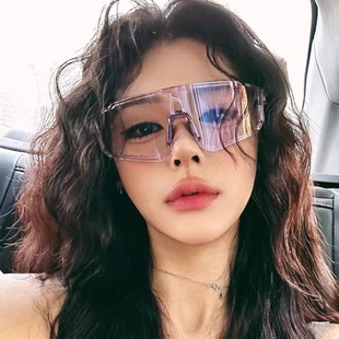 2024 new outdoor color changing cycling glasses for men and women one-piece large frame sunglasses bicycle fashion sports sunglasses