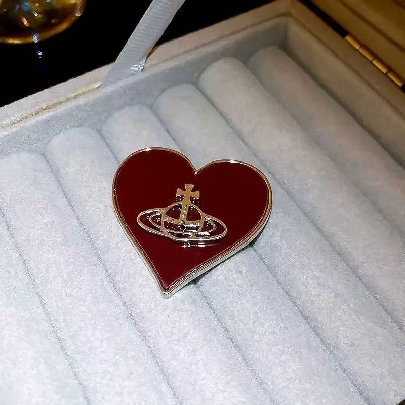 2025 Super Flash Love Brooch Women's Korean-style Internet Celebrity Style Personality Corsage Fashion Elegant Necklace Light Luxury High-end Sense