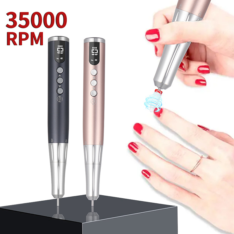 Cruce fronterizo amolador de uñas amolador de uñas eléctrico mini carga portátil de eliminación de piel muerta conjunto de herramientas de maquillaje de uñas