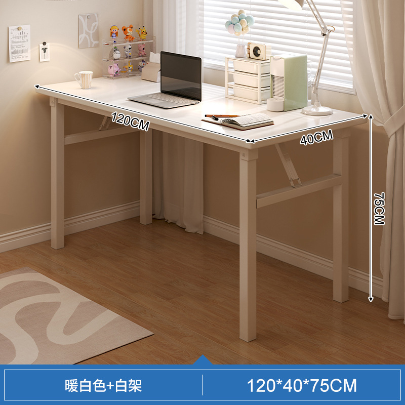Mesa plegable, dormitorio de niñas, escritorio doméstico, escritorio de computadora simple, tabla rectangular, tabla larga, pequeño escritorio de trabajo image 21