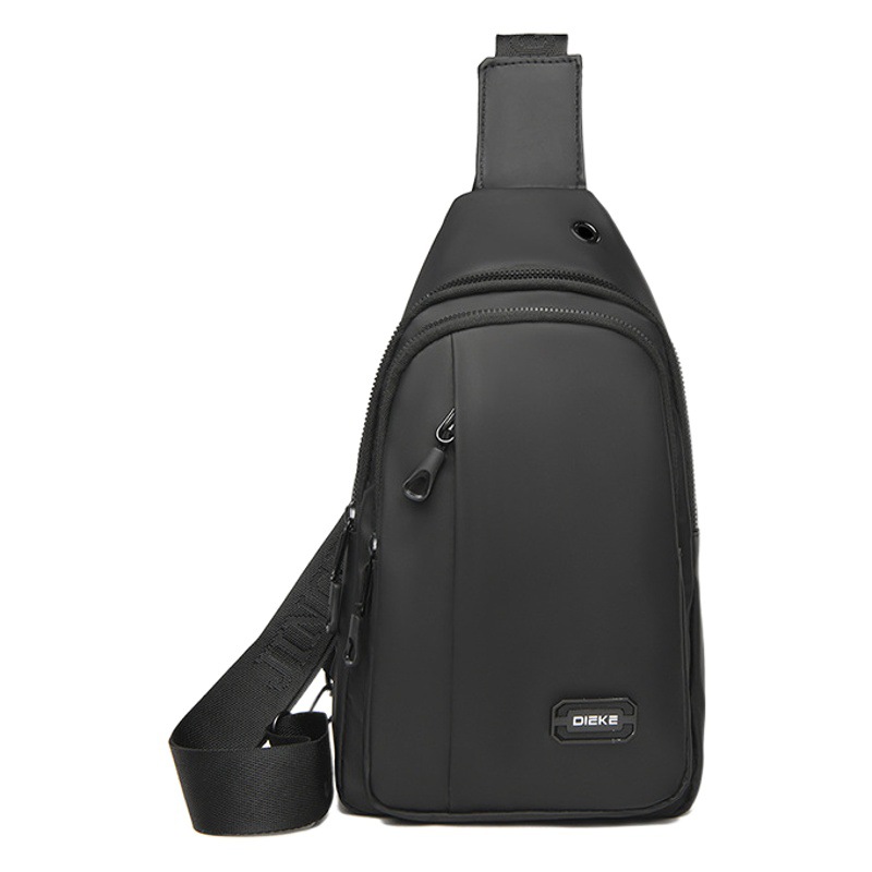 2025 New Leather Film Men's Chest Bag, Korean Style, Simple and High-Quality, Outdoor Casual Chest Backpack, Available in Various Sizes
