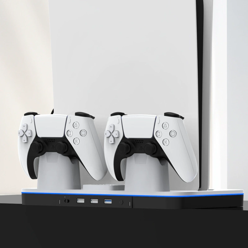 PS5 SLIM Pro Большой Хозяин Порошок Быстрая зарядка Нижний вентилятор охлаждения Подсветка RGB светительная станция