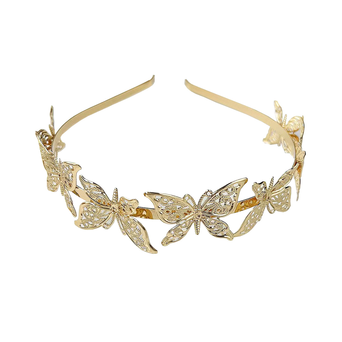 Barocker Goldener Braut Haarreif Mit Blättern Für Die Hochzeit_voghion.com