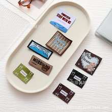 秋冬搭配围巾帽子韩系小熊布标娃衣搭配布贴手工装饰可爱刺绣标签