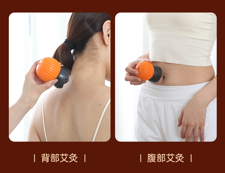 Bian Stone Fire Dragon Cup Moxibustion Jar Lotus Rim Gua Sha Massage Tool for Face Back and Waist Home Use in use