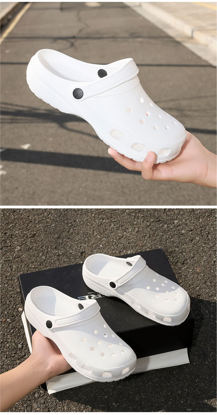 Halkfria perforerade sommarsandaler luftiga tofflor_voghion.com
