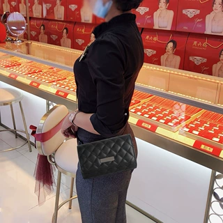 珠宝店导购员腰包金店营业员收纳包工作菱格可做LOGO通勤斜挎