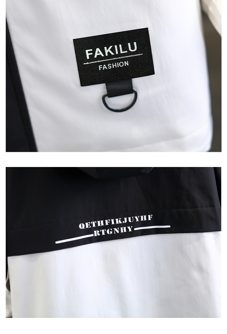 Men's autumn and winter plush and thickened work clothes jacket with a trendy contrasting color patchwork casual winter_voghion.com