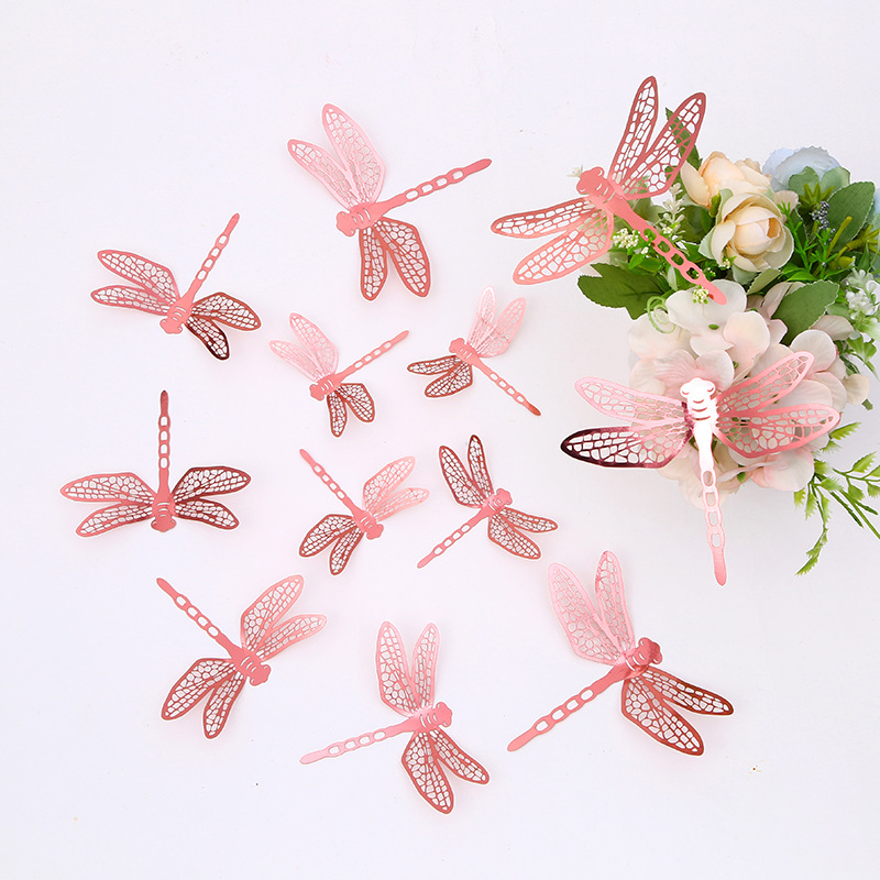 3d Gradient Dragonfly Wall Stickers For Home And Wedding Decor_voghion.com