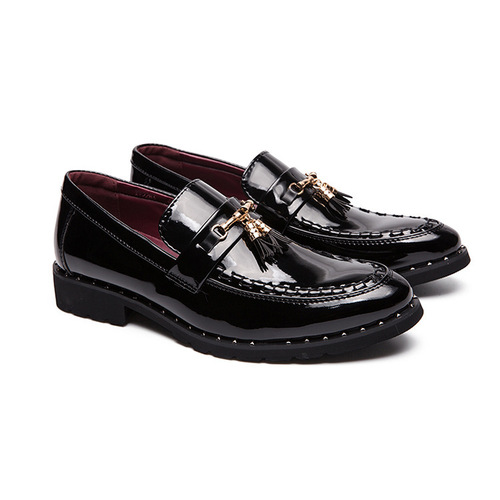 English Spring Men's Business Formal Leather Shoes, Versatile Breathable Trendy Pointed Toe Polished LeMens Shoes