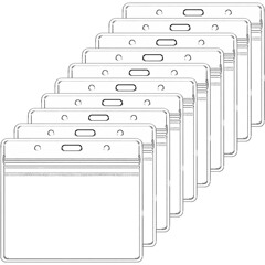 Cross-border transparent waterproof document card holder work card student card holder