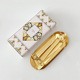 Four-piece set of candle tools Gold + color box (oval tray)