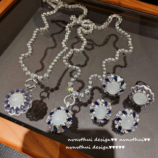 �貰l����{��ʯ�� �18K����ɫˮ���ʯ�M��i� ��ָ ���C