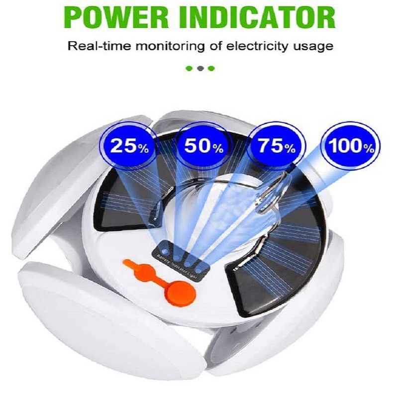 Luz de bombilla de fútbol solar luz intermitente luz de emergencia al aire libre camping noche mercado puesto luz USB carga Luz de camping